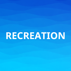 Graphic thumbnail with the text "Recreation" in white on a wave background with a blue-to-light-blue gradient.